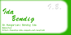 ida bendig business card